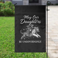 May Our Daughters Be Ungovernable Garden Flag Cowgirl Western Cowgirl Hell Cat Women's Rights