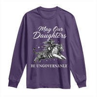 May Our Daughters Be Ungovernable Long Sleeve Shirt Cowgirl Western Cowgirl Hell Cat Women's Rights