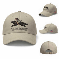 May Our Daughters Be Ungovernable Baseball Cap Girl Riding Wolf Activist Feminist Protest