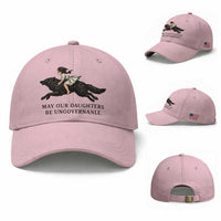 May Our Daughters Be Ungovernable Baseball Cap Girl Riding Wolf Activist Feminist Protest