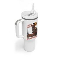 May Our Daughters Be Ungovernable Tumbler With Handle Retro Cowgirl Western Feminist Protest