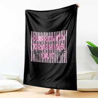 Currently Crashing Out Throw Blanket Coquette Pink Bow Sarcastic Funny Quote