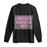 Currently Crashing Out Long Sleeve Shirt Coquette Pink Bow Sarcastic Funny Quote