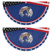 Bigfoot Drinking Beer 4th of July Patriotic Fan Flag Sasquatch Hiking Moon American Flag