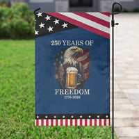 250 Years Of Freedom Patriotic Garden Flag Bald Eagle Drinking Beer American Flag