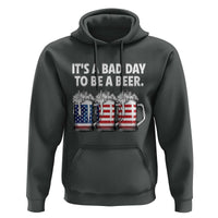 Beer American Flag 4th of July Hoodie Bad Day to Be A Beer