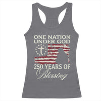 250th Anniversary USA Racerback Tank Top One Nation Under God 250 Years Of Blessing