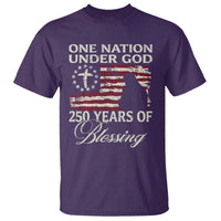 250th Anniversary USA T Shirt One Nation Under God 250 Years Of Blessing