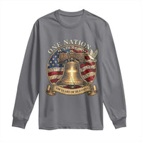 One Nation Under God 250 Years Of Blessing Long Sleeve Shirt Christian Cross Bald Eagle 4th of July