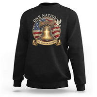 One Nation Under God 250 Years Of Blessing Sweatshirt Christian Cross Bald Eagle 4th of July