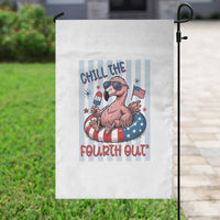 Chill The Fourth Out Garden Flag Flamerica Flamingo 4th Of July