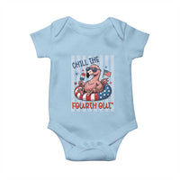 Chill The Fourth Out Baby Onesie Flamerica Flamingo 4th Of July