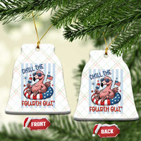 Chill The Fourth Out Ceramic Ornament Flamerica Flamingo 4th Of July