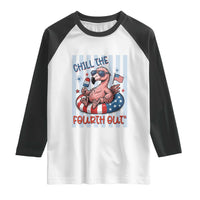 Chill The Fourth Out Raglan Shirt Flamerica Flamingo 4th Of July