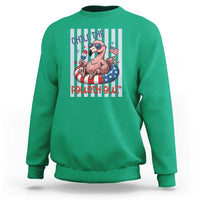 Chill The Fourth Out Sweatshirt Flamerica Flamingo 4th Of July