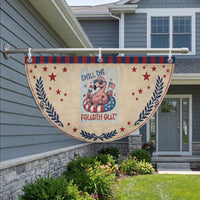 Raccoon 250th Anniversary Patriotic Fan Flag Christmas in July
