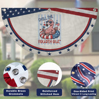 Raccoon 250th Anniversary Patriotic Fan Flag Christmas in July