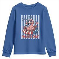 Chill The Fourth Out Youth Sweatshirt Flamerica Flamingo 4th Of July