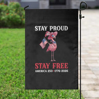 250 Years Anniversary Garden Flag Flamingo 4Th Of July Patriotic USA Independence Flamerica