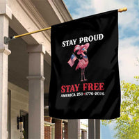 250 Years Anniversary Garden Flag Flamingo 4Th Of July Patriotic USA Independence Flamerica