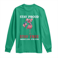 250 Years Anniversary Long Sleeve Shirt Flamingo 4Th Of July Patriotic USA Independence Flamerica