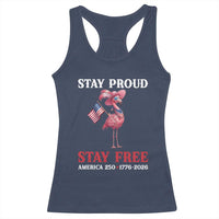 250 Years Anniversary Racerback Tank Top Flamingo 4Th Of July Patriotic USA Independence Flamerica