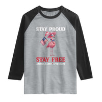 250 Years Anniversary Raglan Shirt Flamingo 4Th Of July Patriotic USA Independence Flamerica