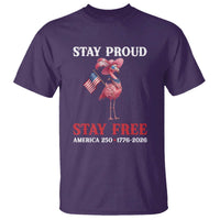 250 Years Anniversary T Shirt Flamingo 4Th Of July Patriotic USA Independence Flamerica