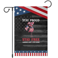 250 Years Anniversary Patriotic Garden Flag Flamingo 4Th Of July USA Independence Flamerica