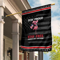 250 Years Anniversary Patriotic Garden Flag Flamingo 4Th Of July USA Independence Flamerica