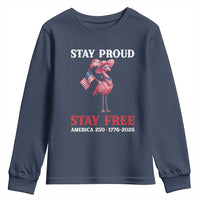 250 Years Anniversary Youth Sweatshirt Flamingo 4Th Of July Patriotic USA Independence Flamerica