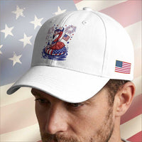 Flamingo 4Th Of July Patriotic USA American Flag Baseball Cap