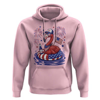 Flamingo 4Th Of July Patriotic USA American Flag Hoodie