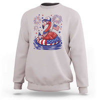 Flamingo 4Th Of July Patriotic USA American Flag Sweatshirt