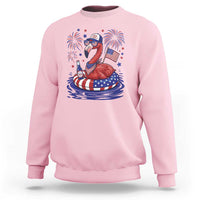 Flamingo 4Th Of July Patriotic USA American Flag Sweatshirt