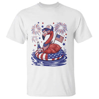 Flamingo 4Th Of July Patriotic USA American Flag T Shirt