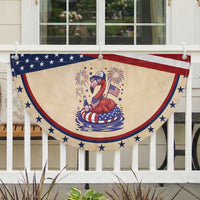 250 Years Anniversary Patriotic Fan Flag Flamingo 4Th Of July USA Independence Flamerica