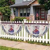 250 Years Anniversary Patriotic Fan Flag Flamingo 4Th Of July USA Independence Flamerica