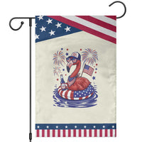Flamingo 4Th Of July USA American Flag Patriotic Garden Flag