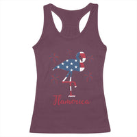 Flamingo 4Th Of July Patriotic USA Independence Flamerica Racerback Tank Top