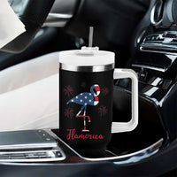 Flamingo 4Th Of July Patriotic USA Independence Flamerica Tumbler With Handle