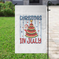 Funny Santa Christmas in July Garden Flag Melon Christmas Tree Summer