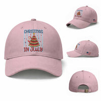 Funny Santa Christmas in July Baseball Cap Melon Christmas Tree Summer