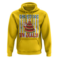 Funny Santa Christmas in July Hoodie Melon Christmas Tree Summer