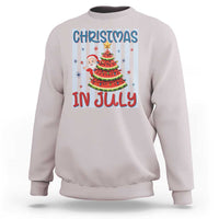 Funny Santa Christmas in July Sweatshirt Melon Christmas Tree Summer