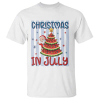 Funny Santa Christmas in July T Shirt Melon Christmas Tree Summer