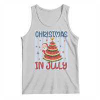 Funny Santa Christmas in July Tank Top Melon Christmas Tree Summer