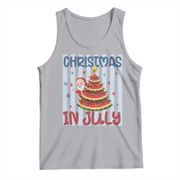 Funny Santa Christmas in July Tank Top Melon Christmas Tree Summer