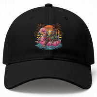 Funny Bigfoot Drinking Beer Christmas in July Baseball Cap