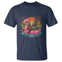 Funny Bigfoot Drinking Beer Christmas in July T Shirt